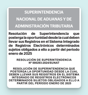 Resolución de Superintendencia N.º 293-2024