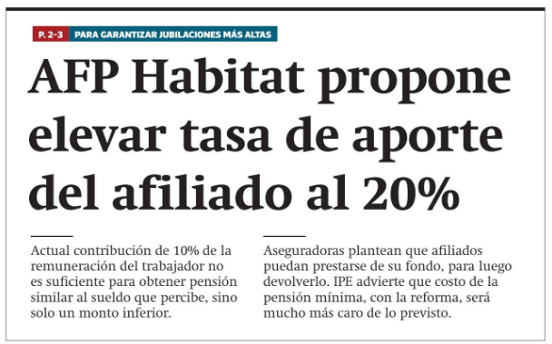 Tasa de aporte de AFP