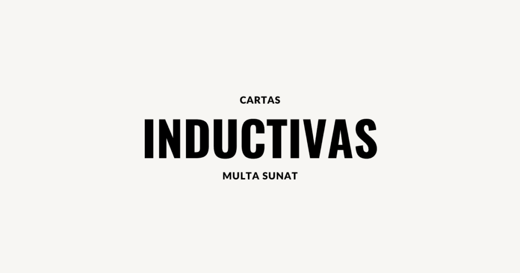 Cartas Inductivas SUNAT Multa