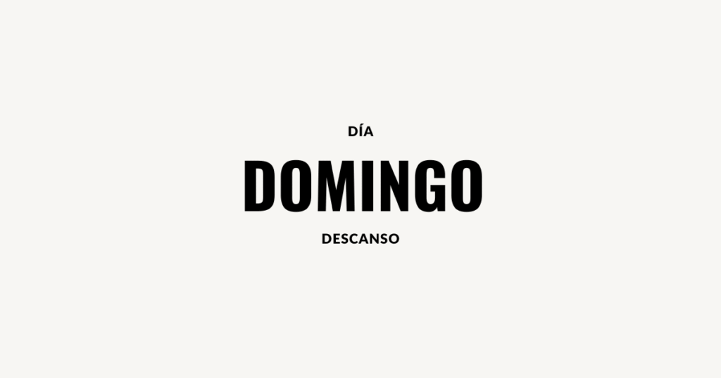 dia de descanso domingo