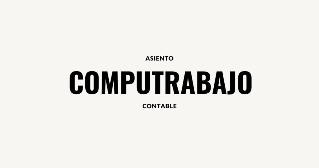 asiento contable computrabajo