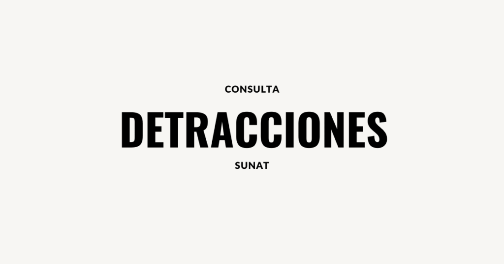 consulta detracciones sunat