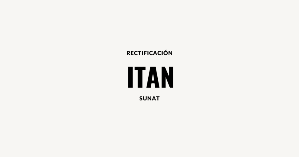 rectificacion itan