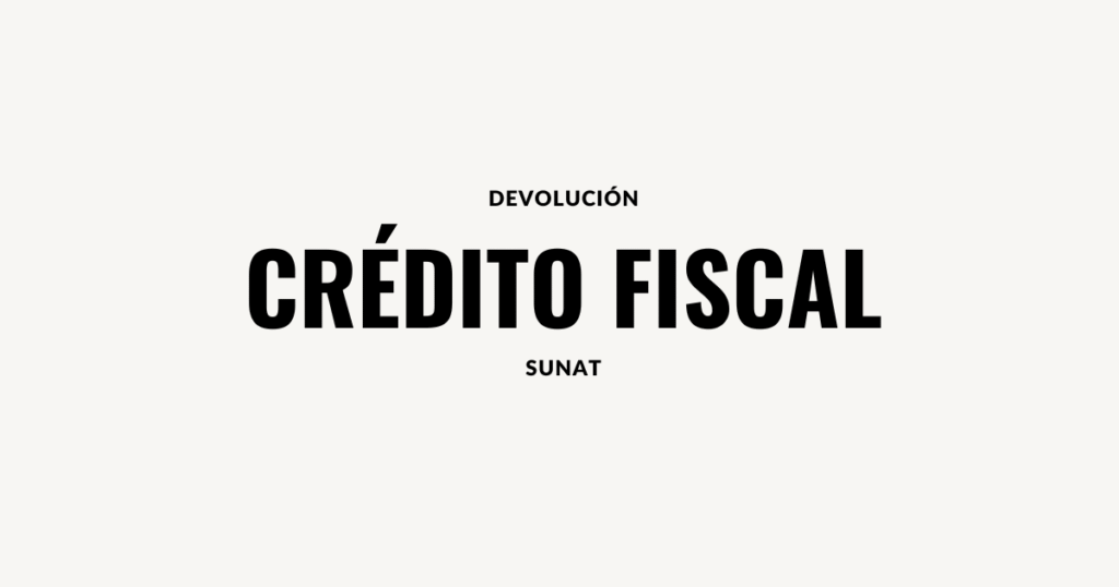devolucion credito sunat