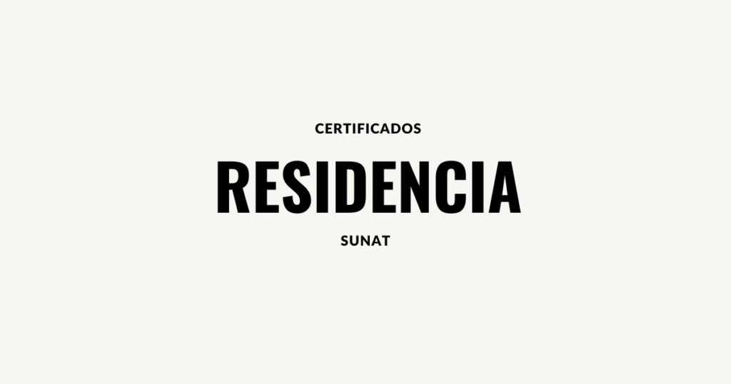 certificados de residencia