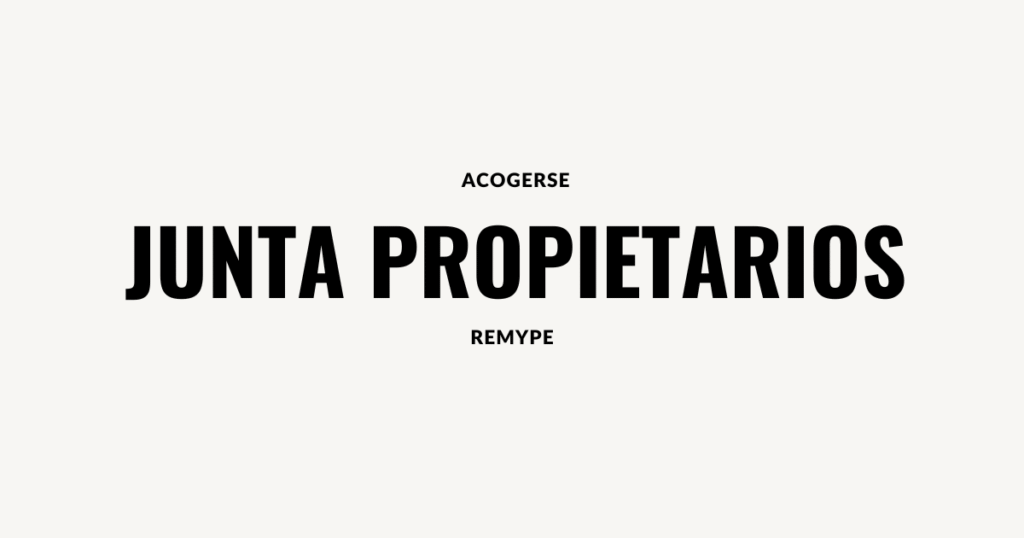 junta propietarios remype