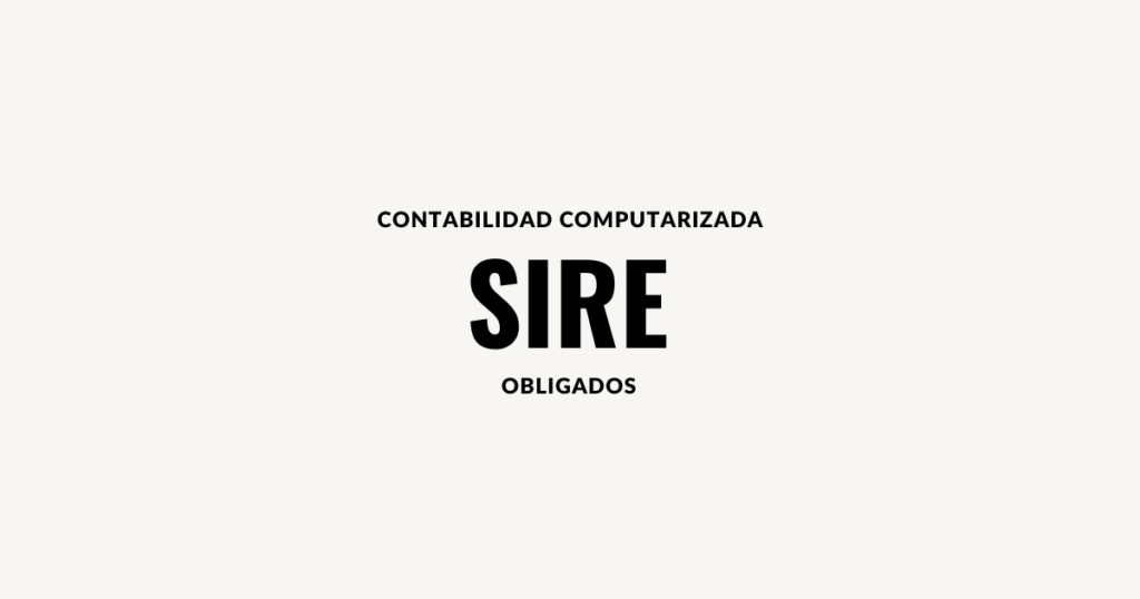 contabilidad computarizada SIRE