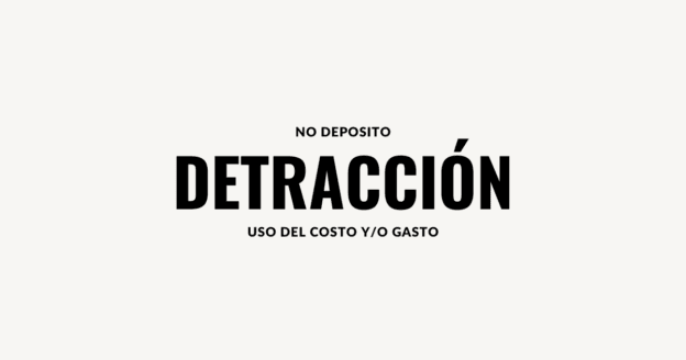 no deposito costo gasto