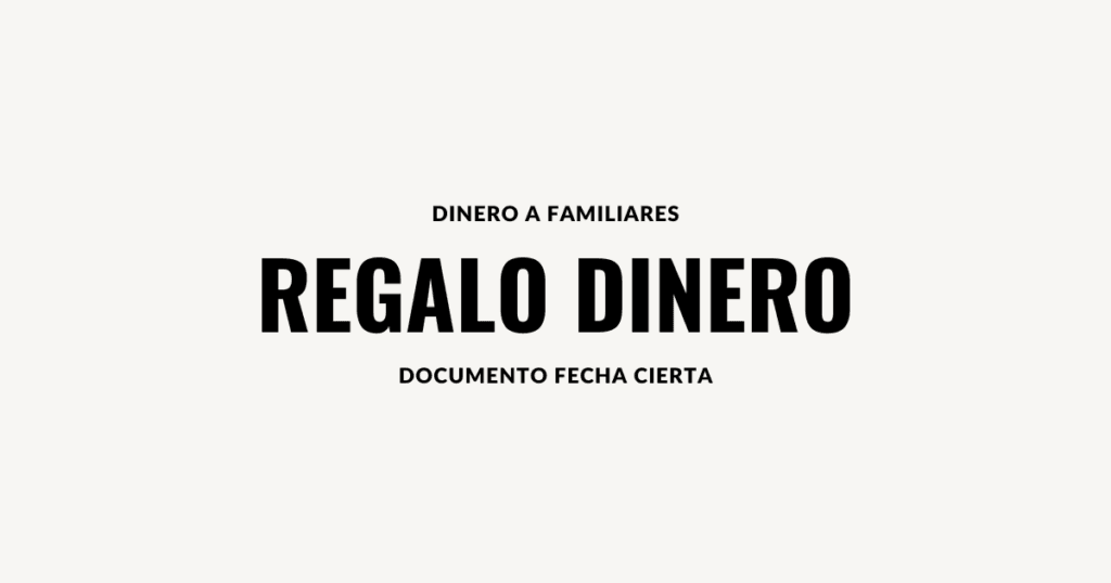 regalo de dinero familiares
