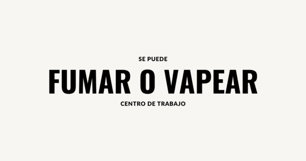 se puede fumar centro trabajo