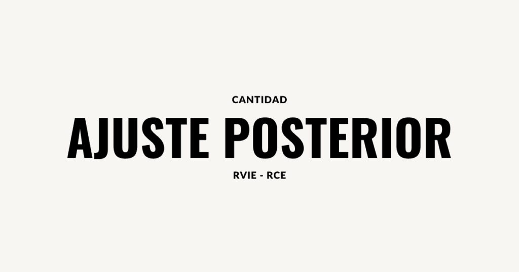 cantidad ajuste posterior SIRE