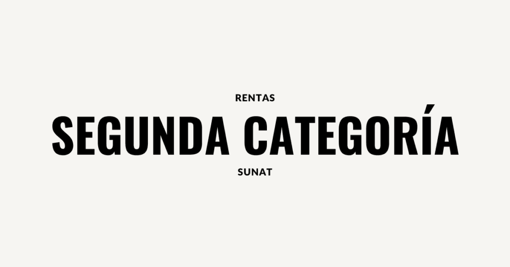 Rentas de Segunda Categoria