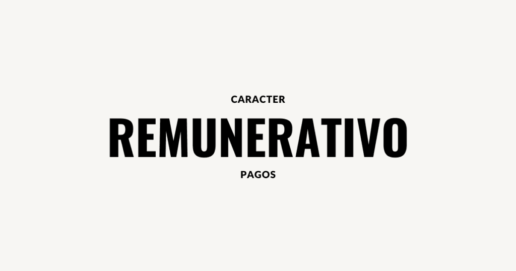 caracter remunerativo de un pago