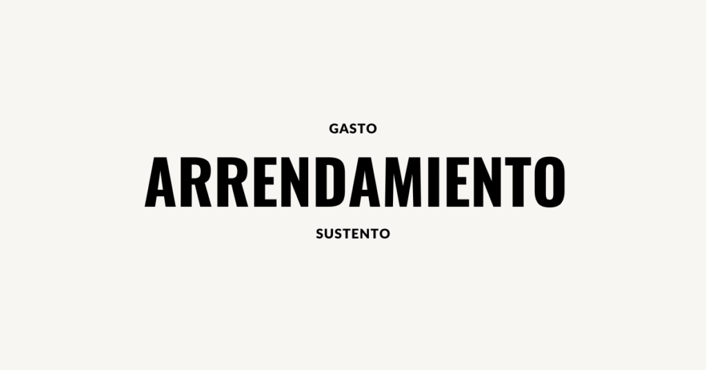 gasto arrendamiento sustento