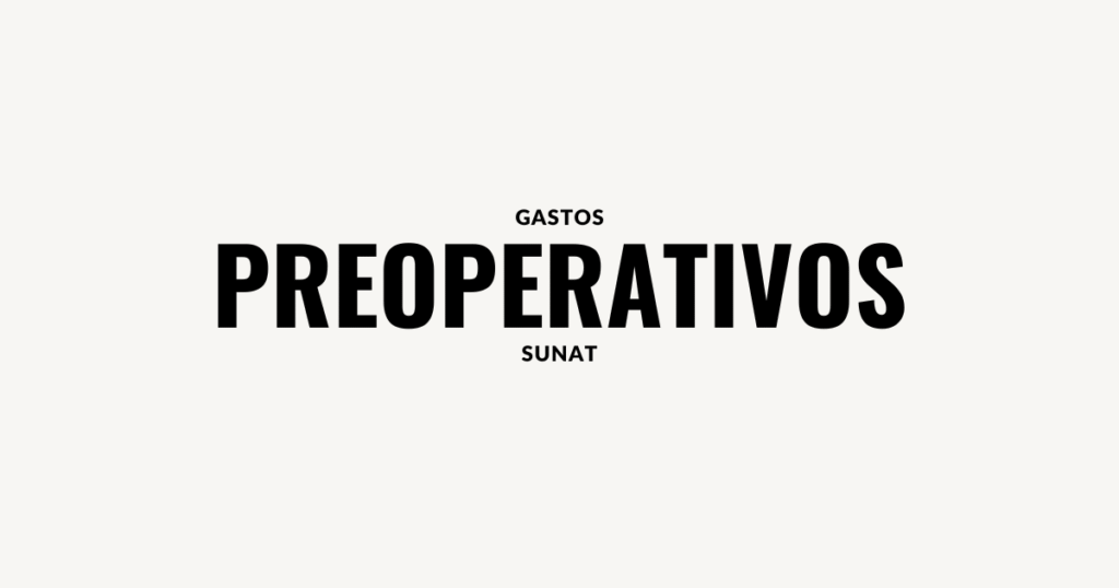 gastos preoperativos