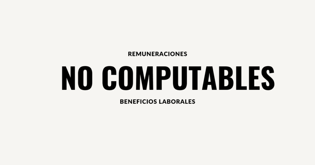 remuneraciones no computables