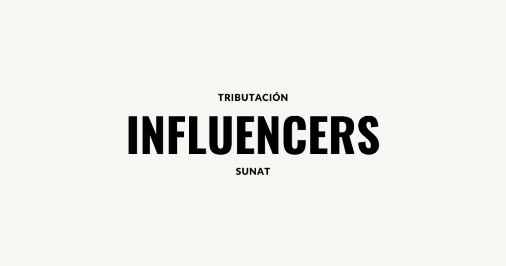 tributacion influencer sunat