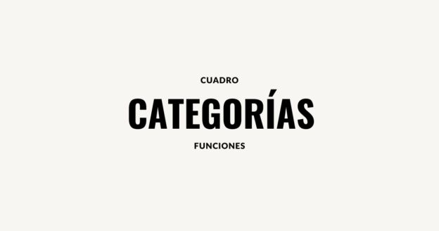 cuadro categorias funciones