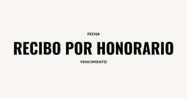 fecha de vencimiento recibo por honorarios
