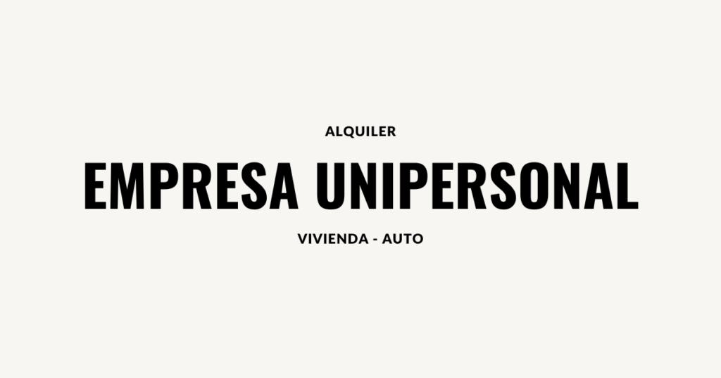 alquiler de vivienda empresa unipersonal