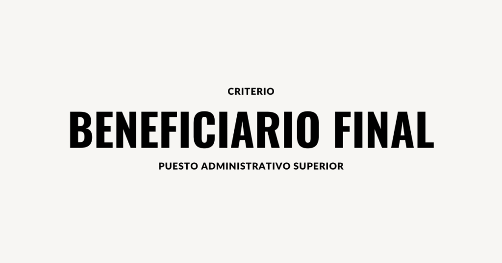 criterio puesto administrativo superior