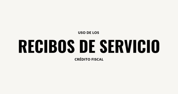 uso credito fiscal recibo por servicios