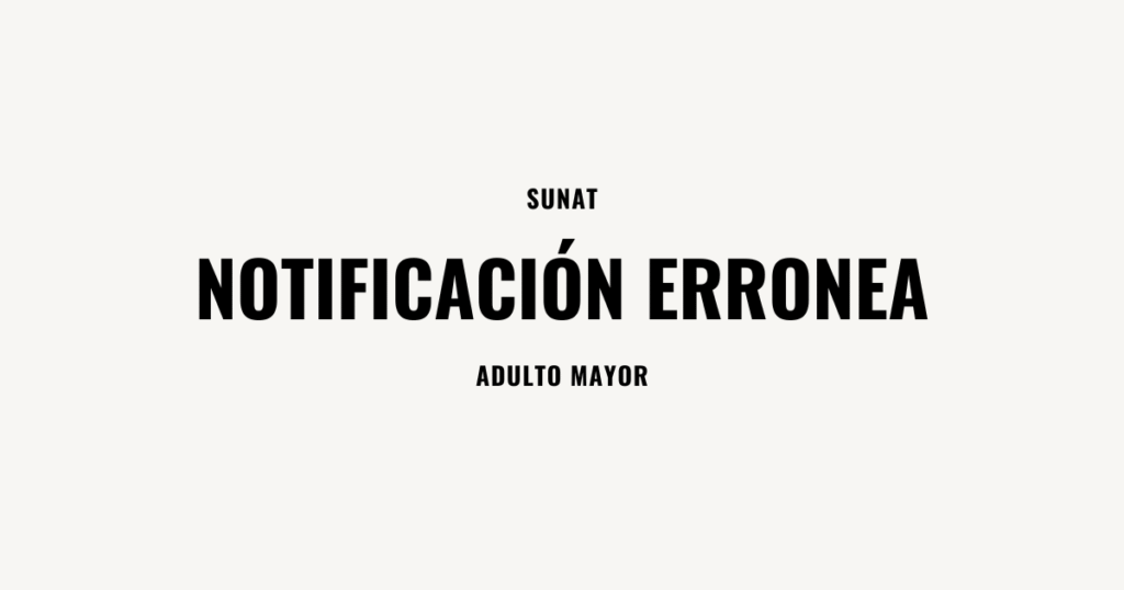 notificacion errada sunat