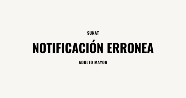 notificacion errada sunat