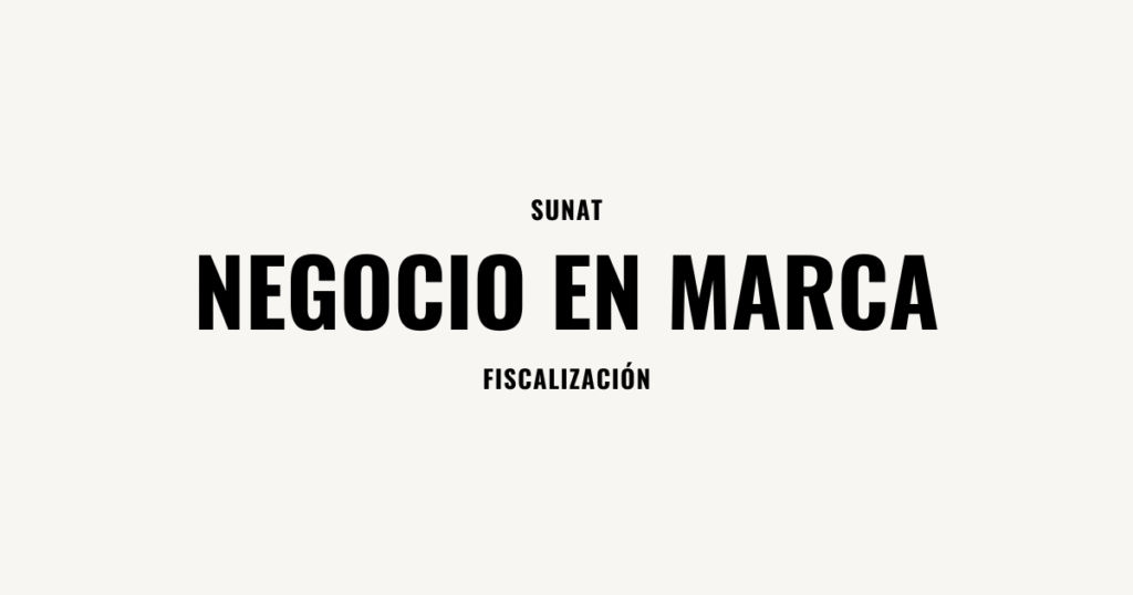SUNAT negocio en marcha