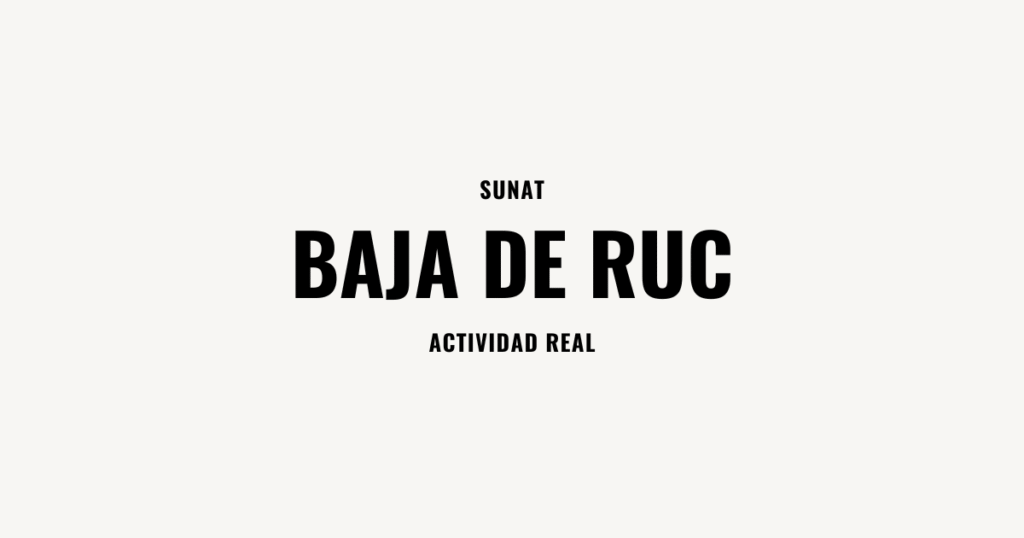 Sunat Baja de RUC
