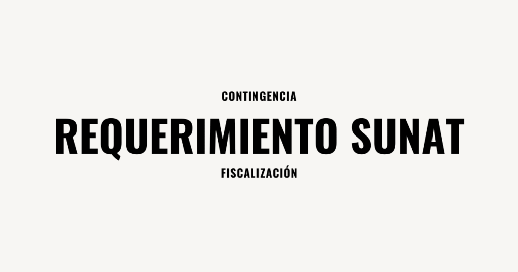 requerimiento SUNAT